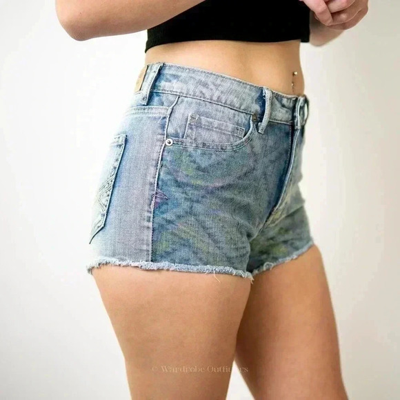 Bethany Mota for Aeropostale Denim High Rise Shorty Shorts - Picture 2 of 8